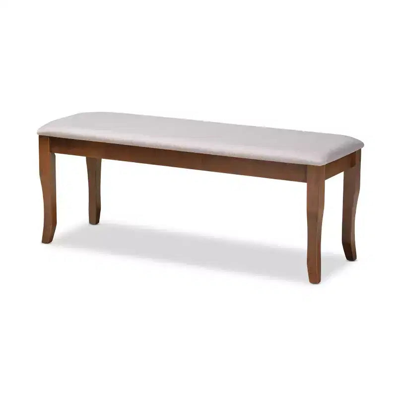 Banc de salle à manger en bois rembourré Cornelie - Baxton Studio