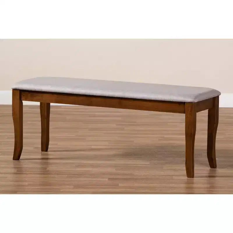 Banc de salle à manger en bois rembourré Cornelie - Baxton Studio