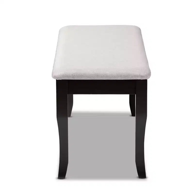 Banc de salle à manger en bois rembourré Cornelie - Baxton Studio