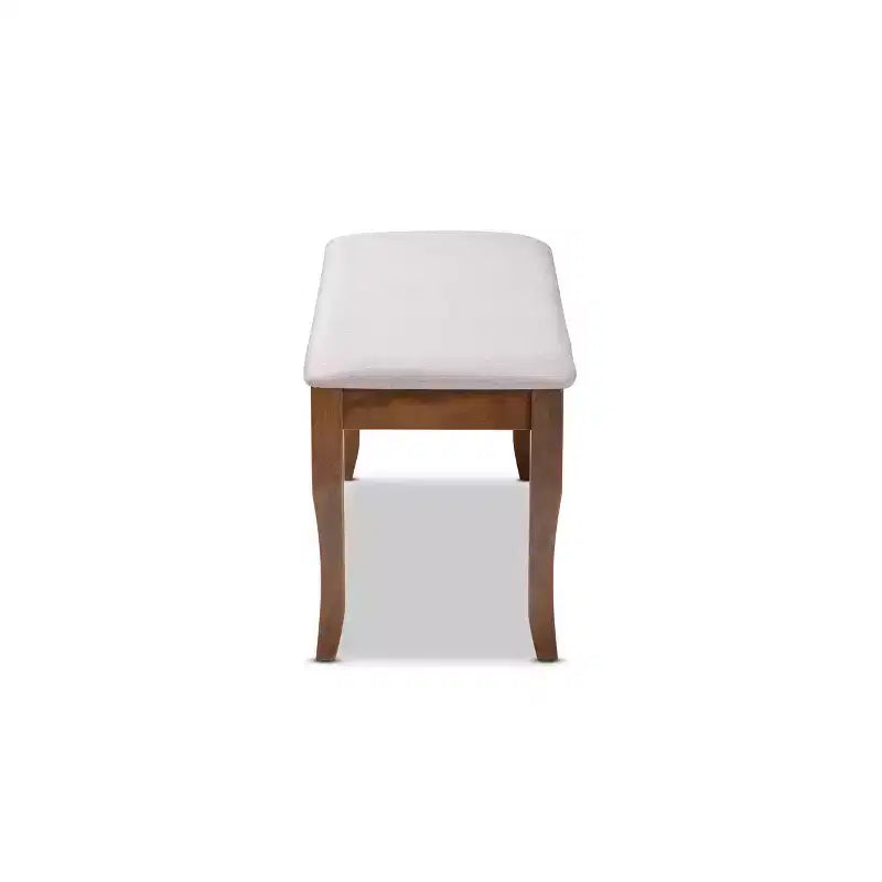 Banc de salle à manger en bois rembourré Cornelie - Baxton Studio