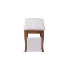 Banc de salle à manger en bois rembourré Cornelie - Baxton Studio