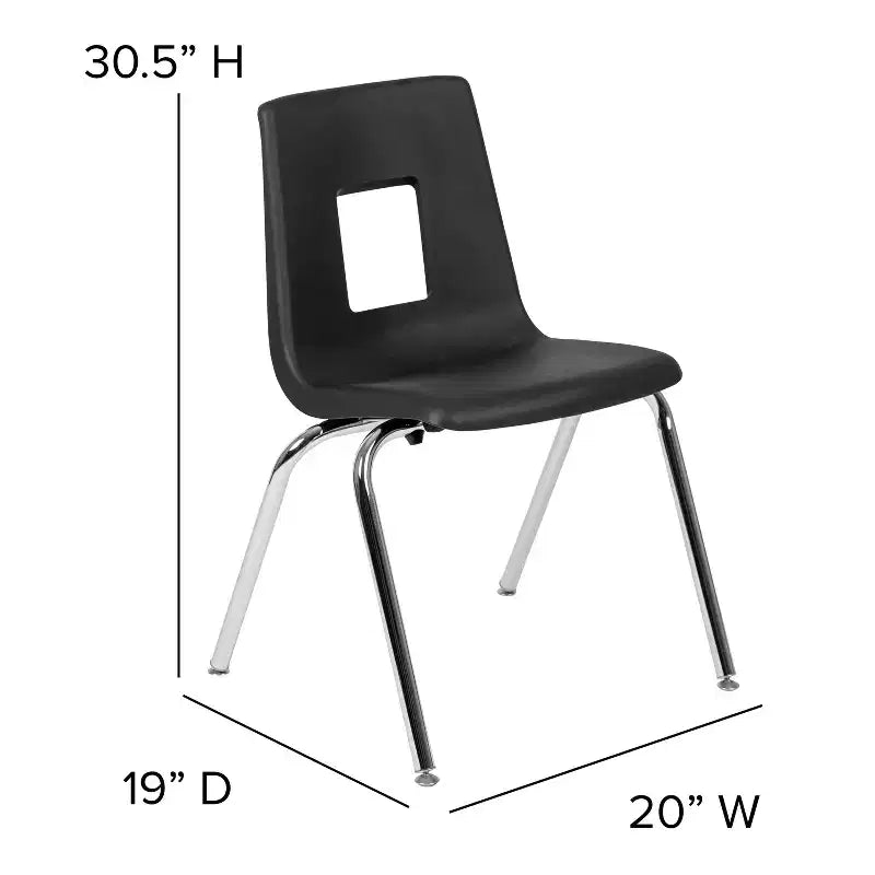 Chaise d'école empilable Flash Furniture Advantage Student - 18 pouces