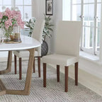 Chaises de salle à manger Parsons mi-siècle de la série Greenwich de Flash Furniture, avec panneau arrière rembourré