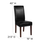 Chaises de salle à manger Parsons mi-siècle de la série Greenwich de Flash Furniture, avec panneau arrière rembourré