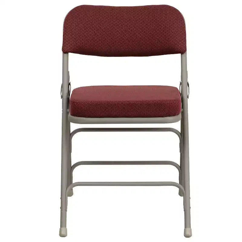 Chaise pliante en métal Emma and Oliver, lot de 2, rembourrée en tissu, pour la maison, le bureau, les fêtes et les événements