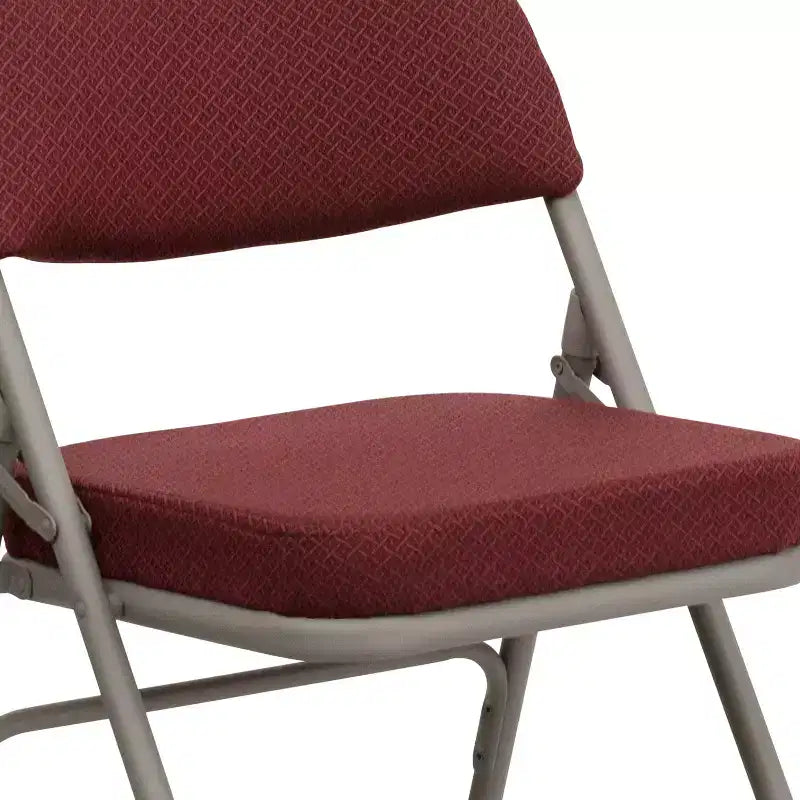 Chaise pliante en métal Emma and Oliver, lot de 2, rembourrée en tissu, pour la maison, le bureau, les fêtes et les événements