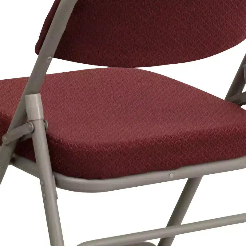 Chaise pliante en métal Emma and Oliver, lot de 2, rembourrée en tissu, pour la maison, le bureau, les fêtes et les événements
