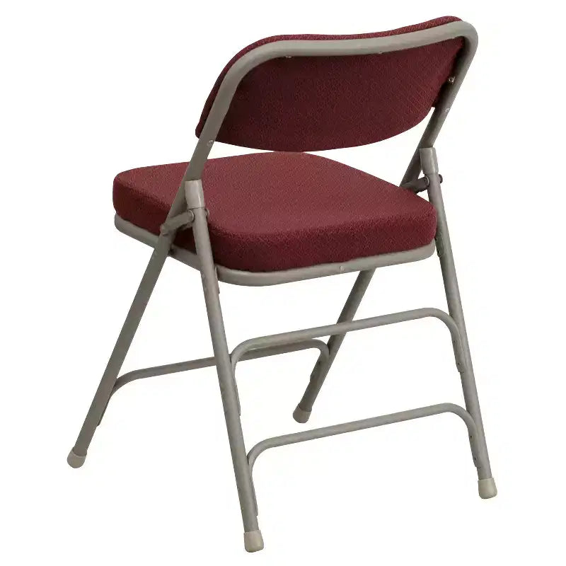 Chaise pliante en métal Emma and Oliver, lot de 2, rembourrée en tissu, pour la maison, le bureau, les fêtes et les événements