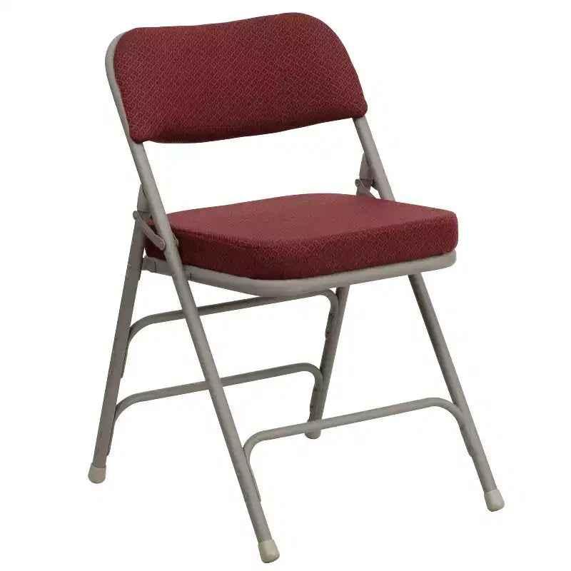 Chaise pliante en métal Emma and Oliver, lot de 2, rembourrée en tissu, pour la maison, le bureau, les fêtes et les événements