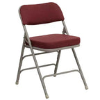 Chaise pliante en métal Emma and Oliver, lot de 2, rembourrée en tissu, pour la maison, le bureau, les fêtes et les événements