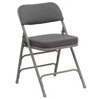 Chaise pliante en métal Emma and Oliver, lot de 2, rembourrée en tissu, pour la maison, le bureau, les fêtes et les événements