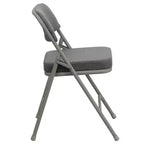 Chaise pliante en métal Emma and Oliver, lot de 2, rembourrée en tissu, pour la maison, le bureau, les fêtes et les événements