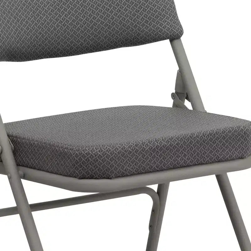 Chaise pliante en métal Emma and Oliver, lot de 2, rembourrée en tissu, pour la maison, le bureau, les fêtes et les événements