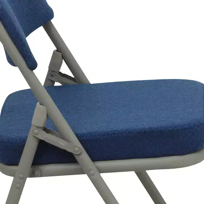 Chaise pliante en métal Emma and Oliver, lot de 2, rembourrée en tissu, pour la maison, le bureau, les fêtes et les événements