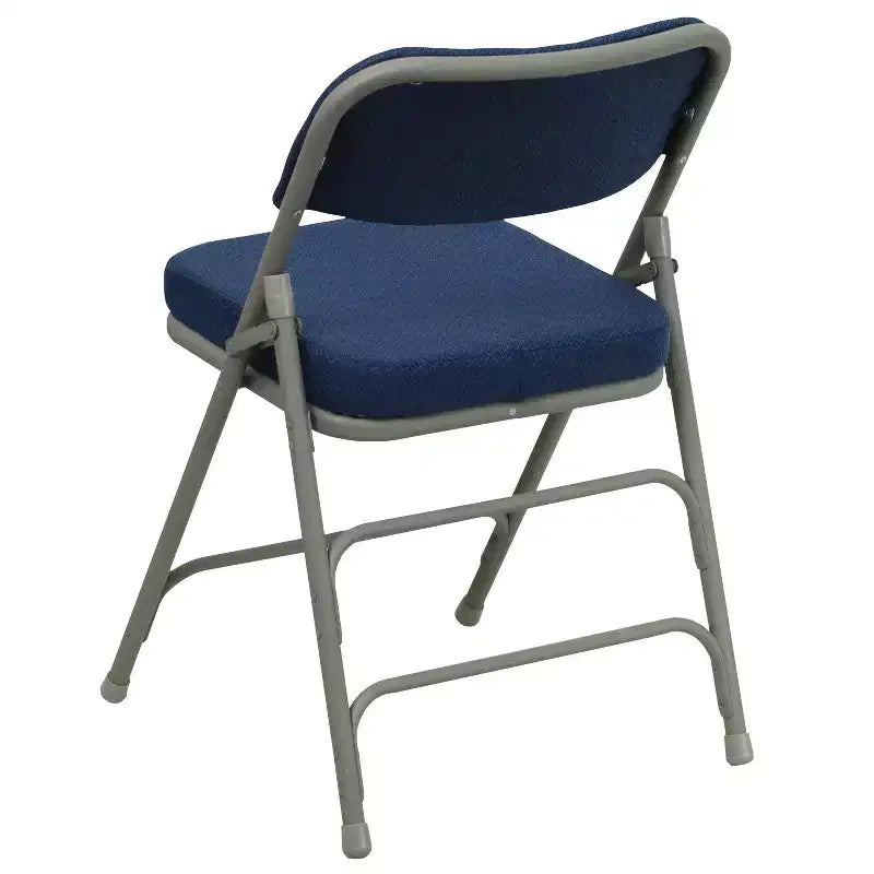 Chaise pliante en métal Emma and Oliver, lot de 2, rembourrée en tissu, pour la maison, le bureau, les fêtes et les événements