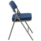 Chaise pliante en métal Emma and Oliver, lot de 2, rembourrée en tissu, pour la maison, le bureau, les fêtes et les événements