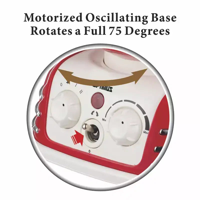 Chauffage soufflant oscillant au design rétro Optimus