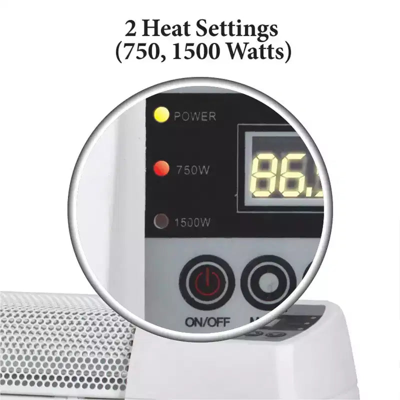 Convecteur de plinthe 30 po avec affichage numérique et thermostat