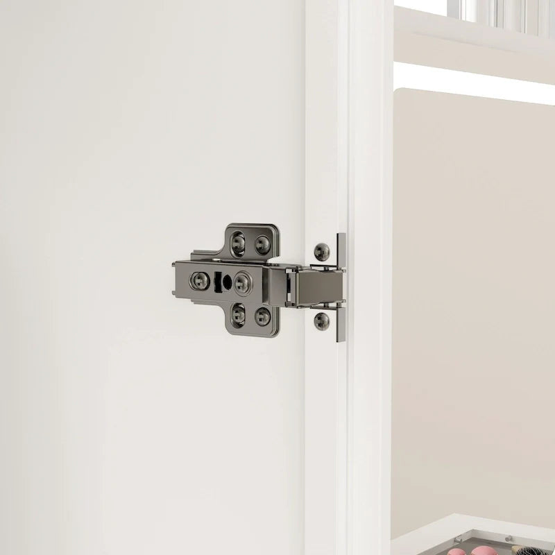 47,2 Grande Armoire LED Lumineuse Placard à Portes en Verre Entièrement en Verre