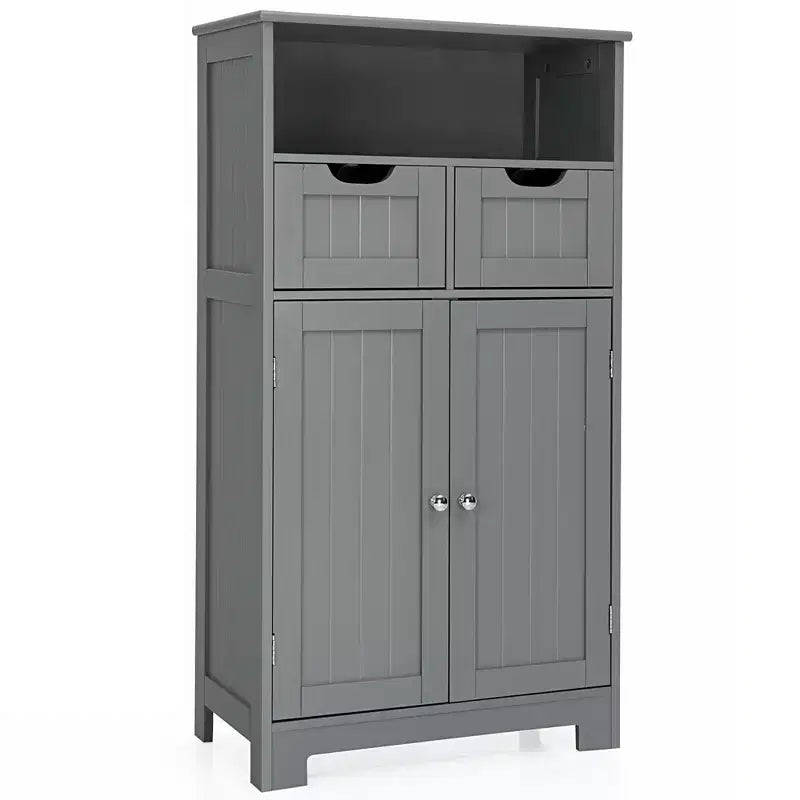 Meuble de rangement de salle de bain Costway en bois avec tiroir et portes