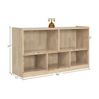Costway Meuble de rangement 5 cubes pour enfants, bibliothèque 2 étagères en bois, organisateur naturel
