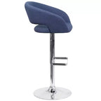 Merrick Lane Tabouret de bar moderne à dossier mi-hauteur arrondi avec siège pivotant réglable en hauteur