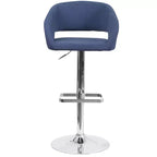 Merrick Lane Tabouret de bar moderne à dossier mi-hauteur arrondi avec siège pivotant réglable en hauteur