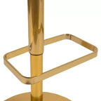 Merrick Lane Tabouret de bar moderne à dossier mi-hauteur arrondi avec siège pivotant réglable en hauteur