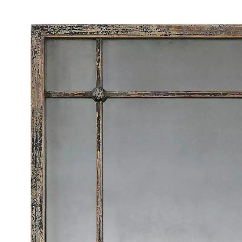 Miroirs muraux décoratifs Uttermost Square Vanity Lot de 2 rustiques vieillis en ardoise bleue cadre 19 cm de large pour salle de bain chambre à coucher