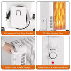 Radiateur à bain d'huile Costway 1500W, chauffage d'appoint portable avec thermostat réglable, blanc/noir