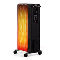 Costway 1500W Oil-Filled Heater Portable Radiator Space Heater w/ Adjustable Thermostat White\ Black