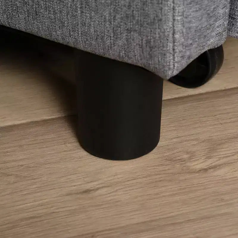 HOMCOM Canapé convertible, lit de repos, fauteuil multifonctionnel avec tissu capitonné, dossier inclinable, oreiller, gris