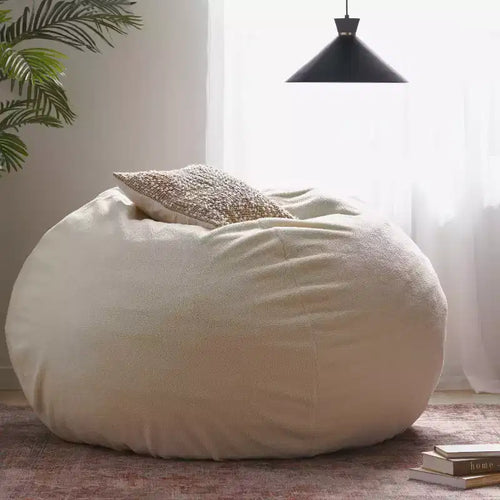 Pouf poire moderne Newalla en peau de mouton de 1,5 m – Christopher Knight Home