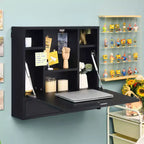 Bureau flottant mural pliable Costway, gain de place, poste de travail pour ordinateur portable