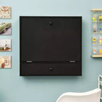 Bureau flottant mural pliable Costway, gain de place, poste de travail pour ordinateur portable