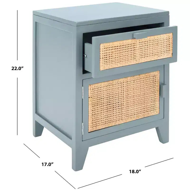 Table de chevet Devon à 1 tiroir et 1 porte - NST4002 - Safavieh