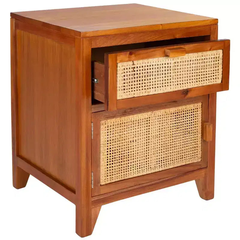 Table de chevet Devon à 1 tiroir et 1 porte - NST4002 - Safavieh