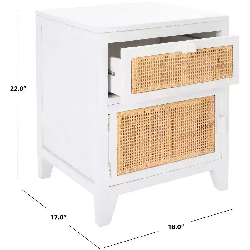 Table de chevet Devon à 1 tiroir et 1 porte - NST4002 - Safavieh