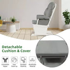 Costway Ensemble Planeur en Bois et Repose-Pieds avec Coussins Fauteuil à Bascule pour Chambre de Bébé