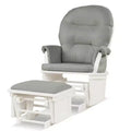 Costway Ensemble Planeur en Bois et Repose-Pieds avec Coussins Fauteuil à Bascule pour Chambre de Bébé