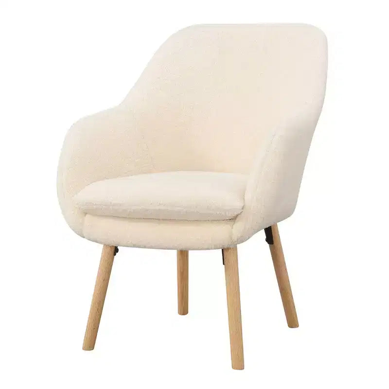 Fauteuil d'appoint Breighton Home Take a Seat Charlotte Wingback en similicuir mouton