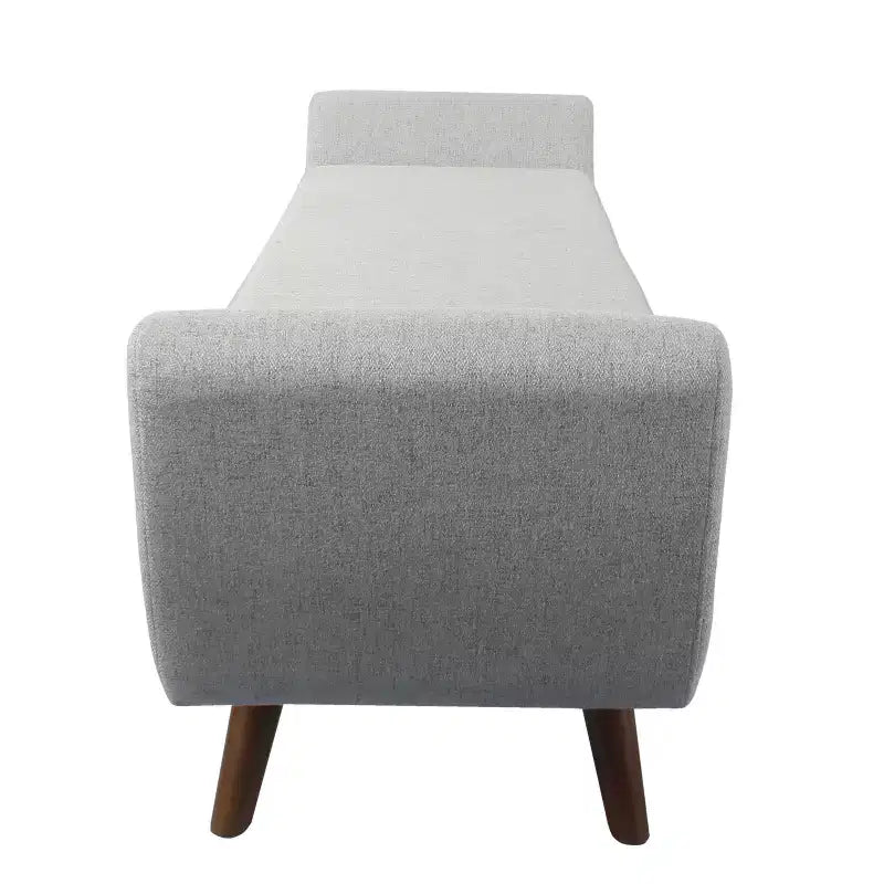 Banc de rangement moderne HomePop avec pieds en bois