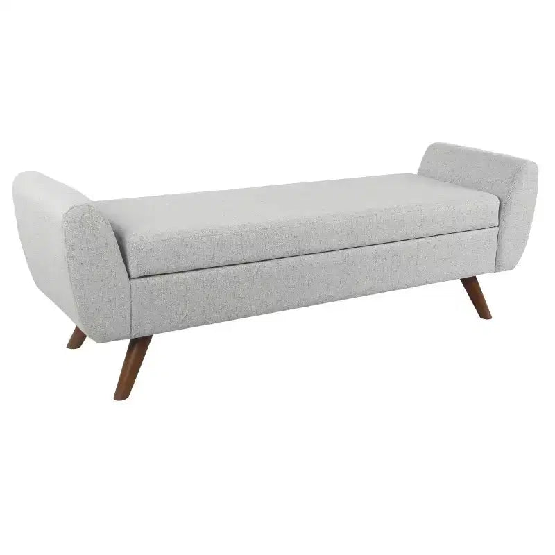 Banc de rangement moderne HomePop avec pieds en bois