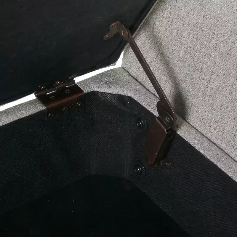 Banc de rangement moderne HomePop avec pieds en bois