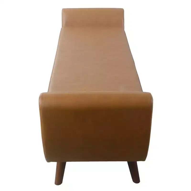 Banc de rangement moderne HomePop avec pieds en bois