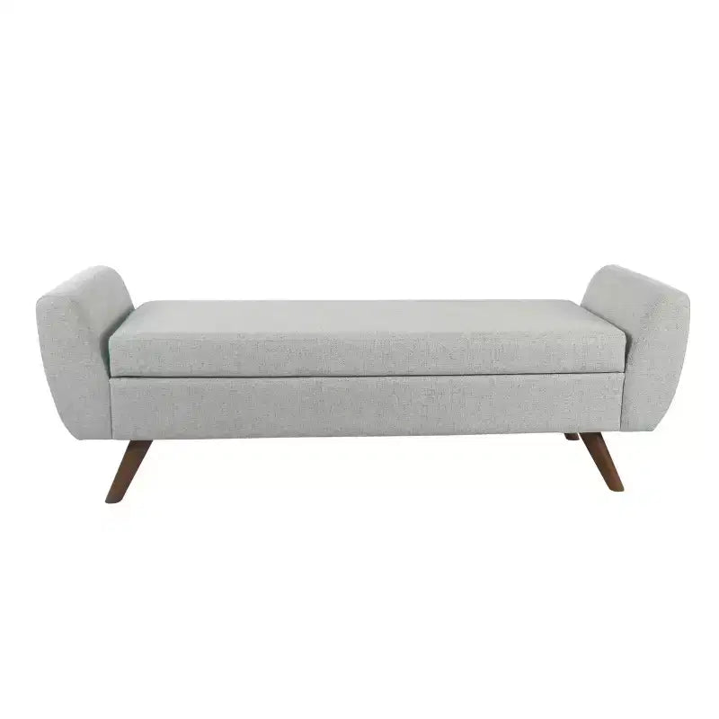 Banc de rangement moderne HomePop avec pieds en bois