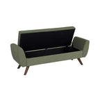 Banc de rangement moderne HomePop avec pieds en bois