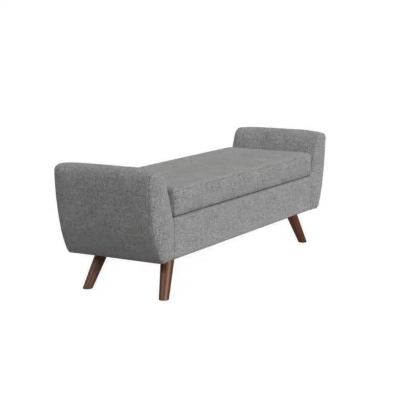 Banc de rangement moderne HomePop avec pieds en bois