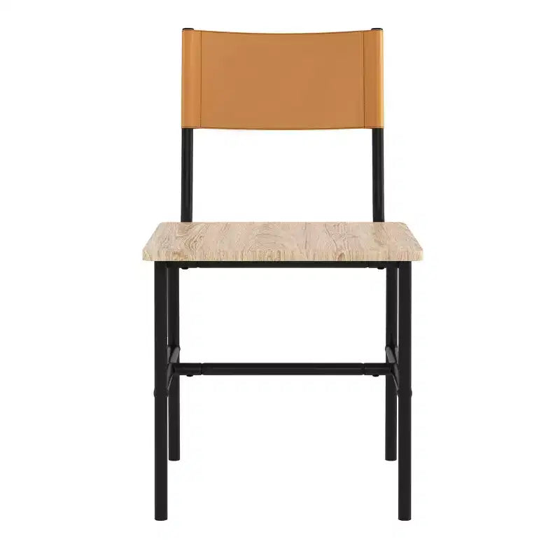 Lot de 2 chaises de salle à manger Boulevard Caf, en métal et similicuir - Sauder