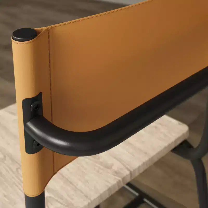 Lot de 2 chaises de salle à manger Boulevard Caf, en métal et similicuir - Sauder